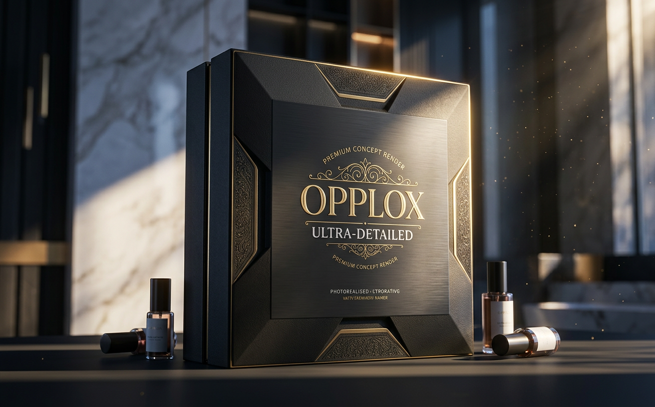 3D Packaging Render — premium 2d 3d art showcase concept by Opplox