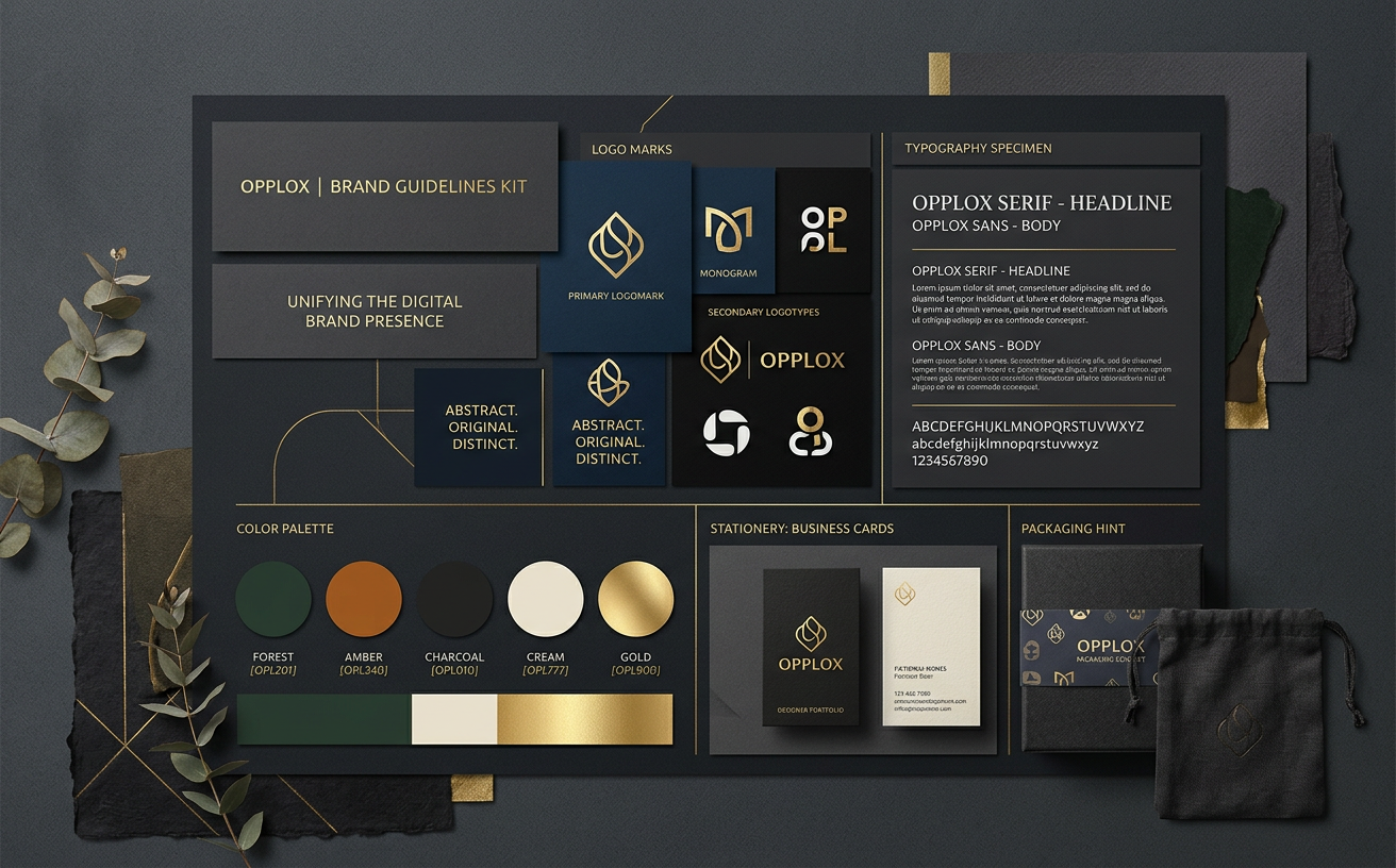 Brand Guidelines Kit — premium branding showcase concept by Opplox