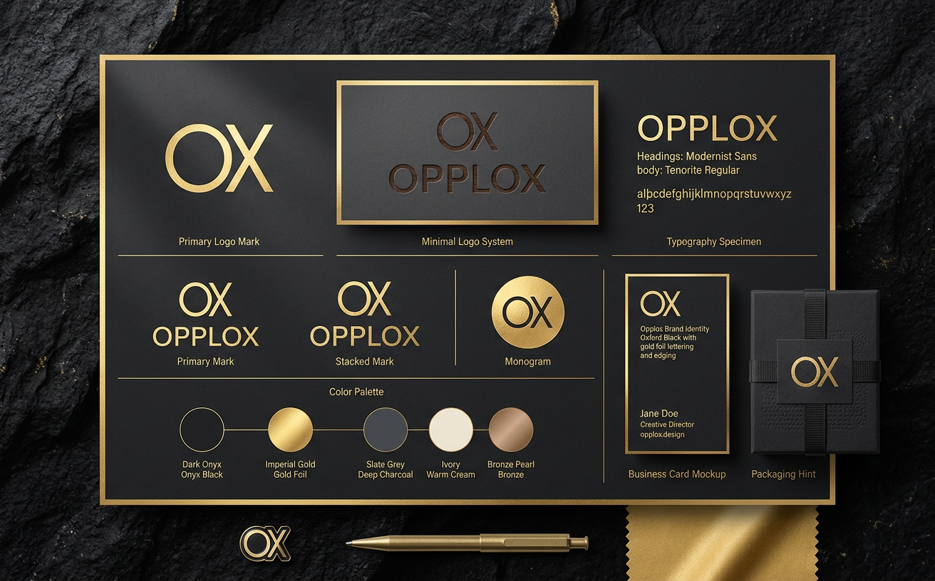 Minimal Logo System — premium branding showcase concept by Opplox