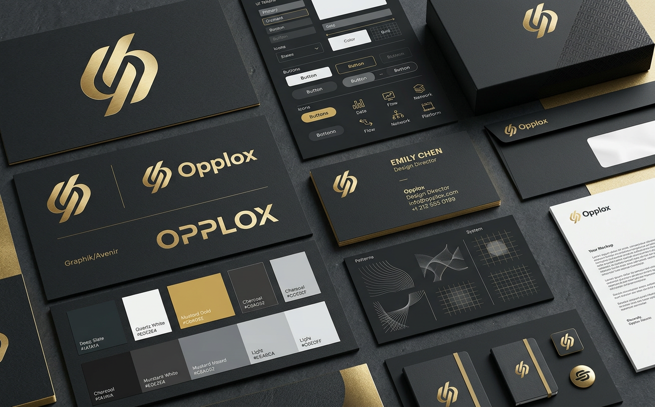 SaaS Brand System — premium branding showcase concept by Opplox