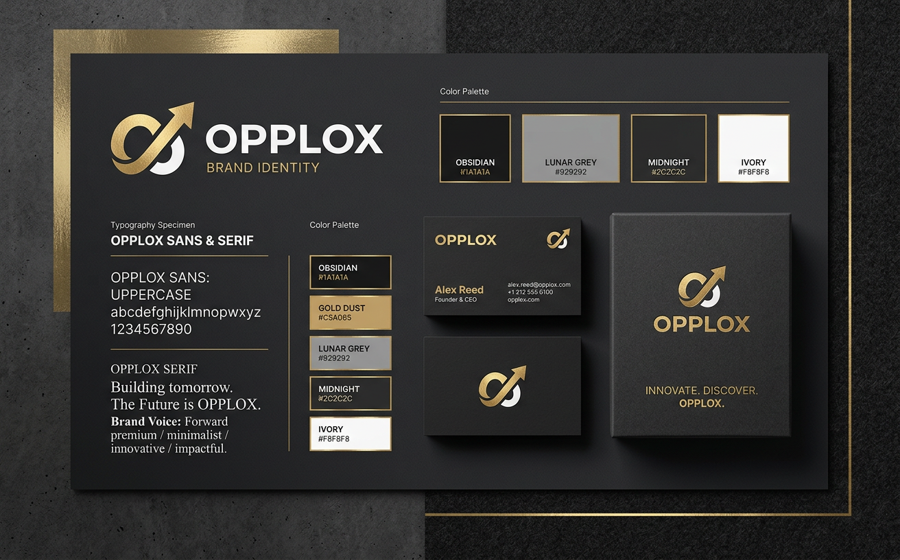 Startup Brand Identity — premium branding showcase concept by Opplox