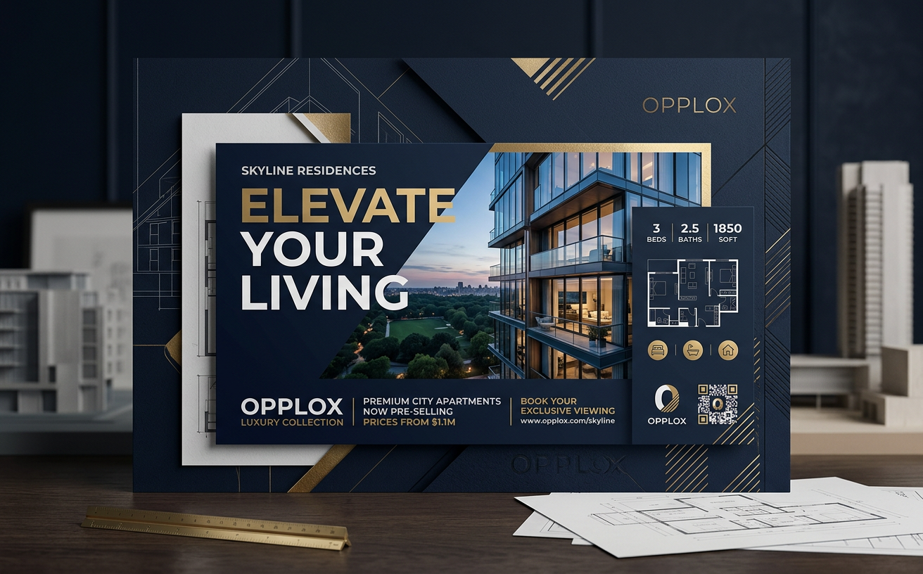 Real Estate Ad Creative — premium graphic design showcase concept by Opplox