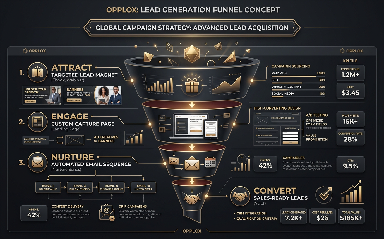 Lead Generation Funnel Concept — premium marketing showcase concept by Opplox