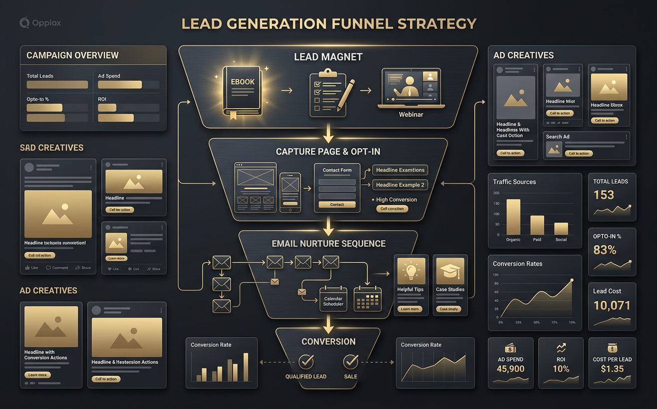 Lead Generation Funnel Concept — premium marketing showcase concept by Opplox