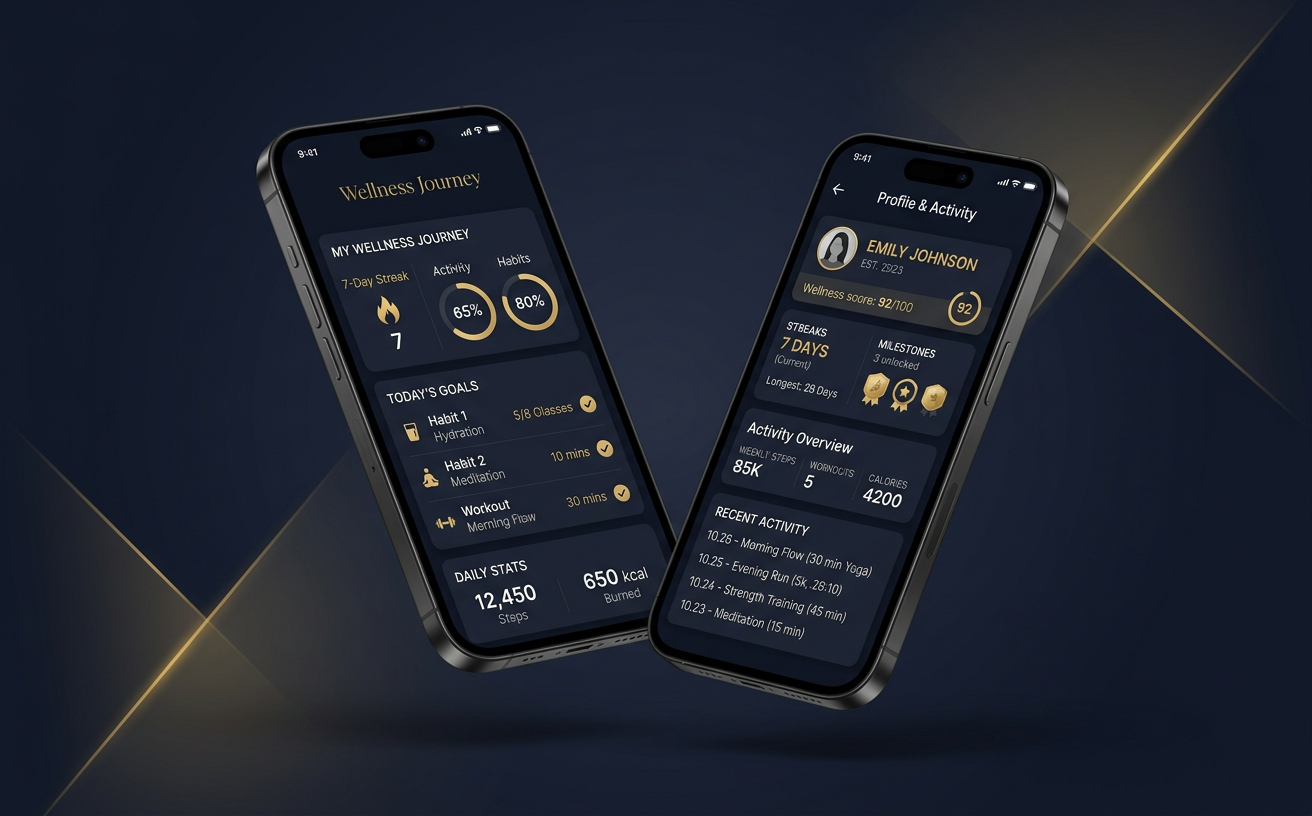 Fitness & Wellness App Concept — premium mobile application development showcase concept by Opplox