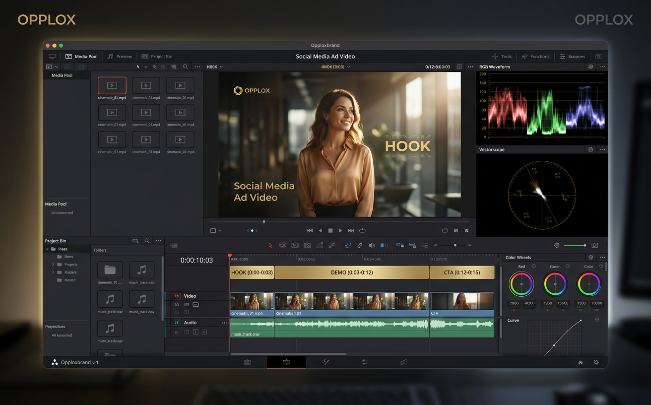 Social Media Ad Video — premium video editing showcase concept by Opplox