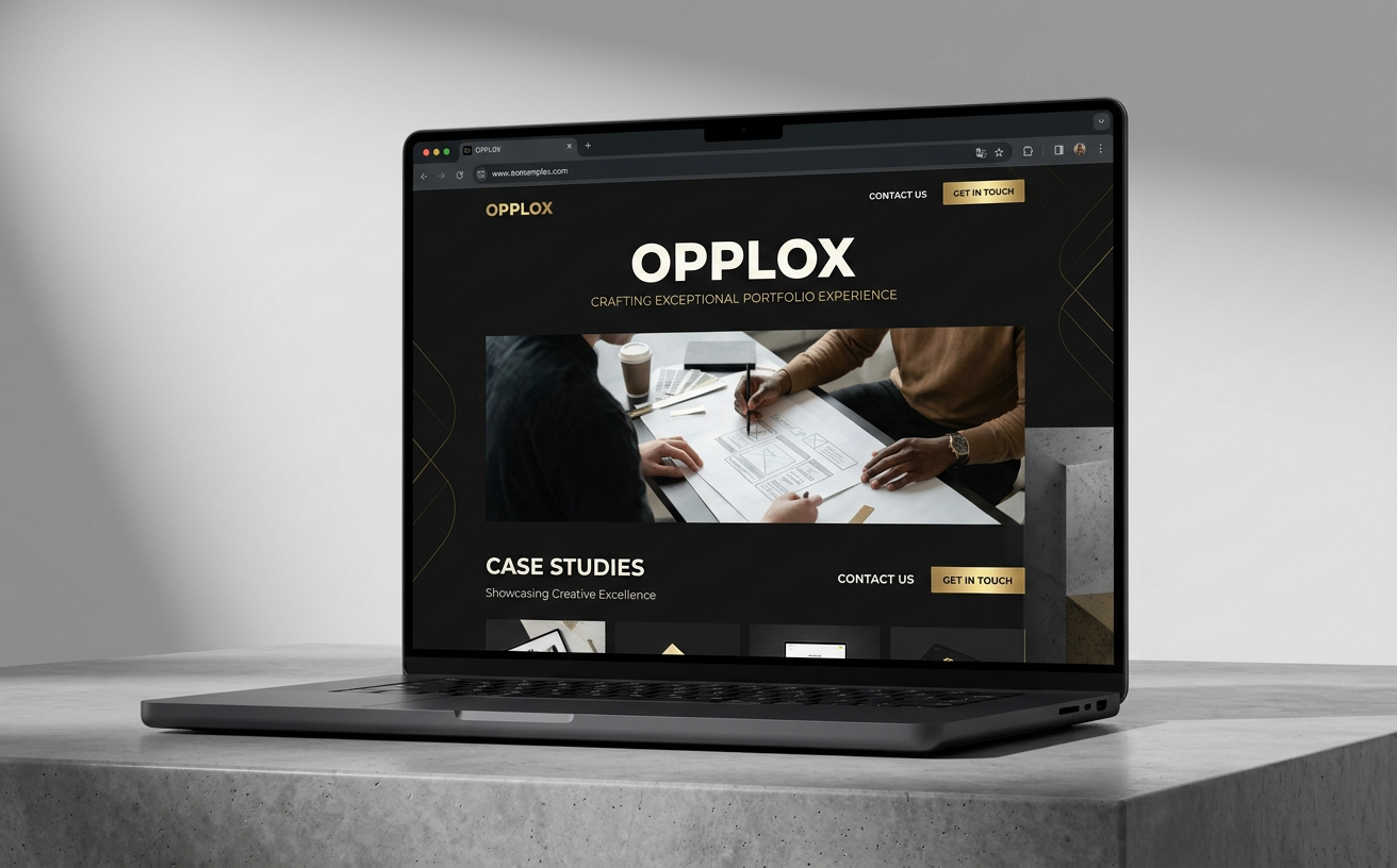 Creator Portfolio Website — premium web development showcase concept by Opplox