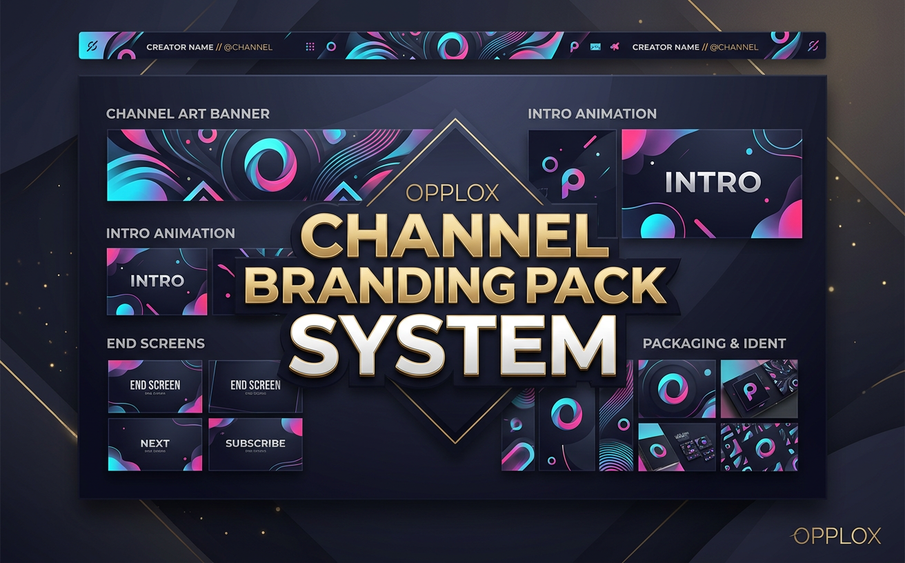 Channel Branding Pack — premium youtube support showcase concept by Opplox