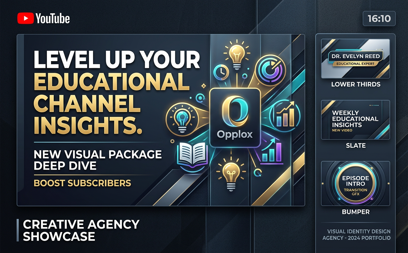 Educational Channel Visual Package — premium youtube support showcase concept by Opplox
