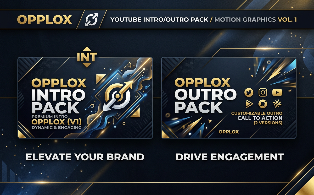 YouTube Intro/Outro Pack — premium youtube support showcase concept by Opplox